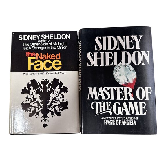 Vintage Hardback Books 2 Books The Naked Face & Master of the Game - Picture 1 of 6